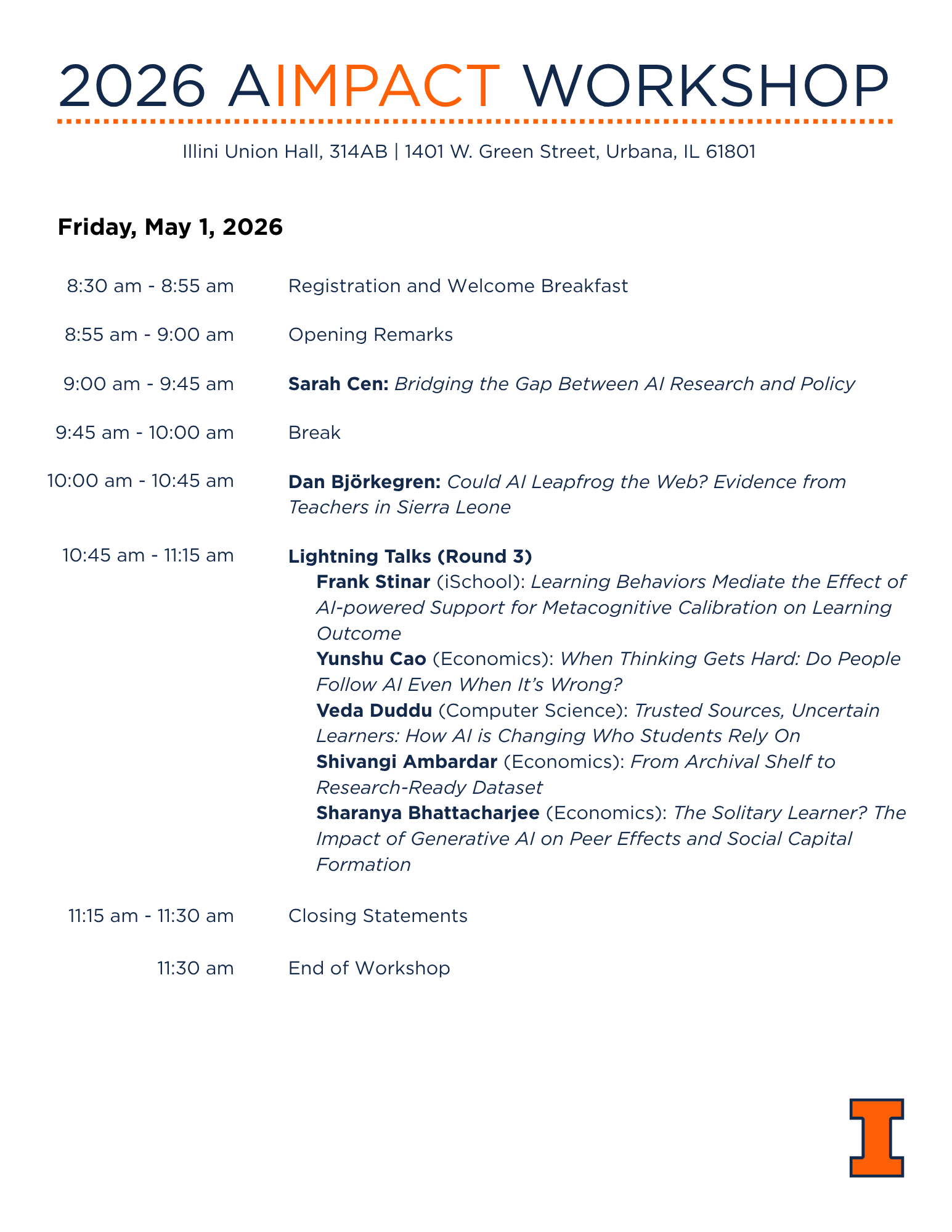 AImpact Workshop Schedule Day 2